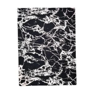 Reflective Fabric with Bright Silver Black and White Stripes