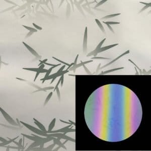reflective fabric bamboo pattern rainbow reflective