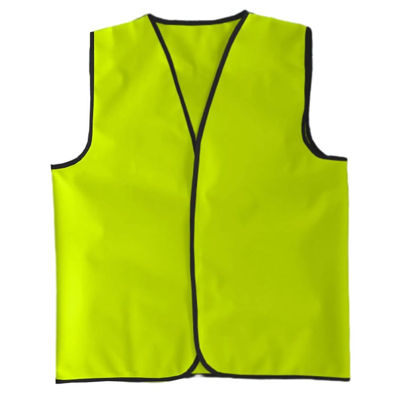 hi vis yellow vest no reflective
