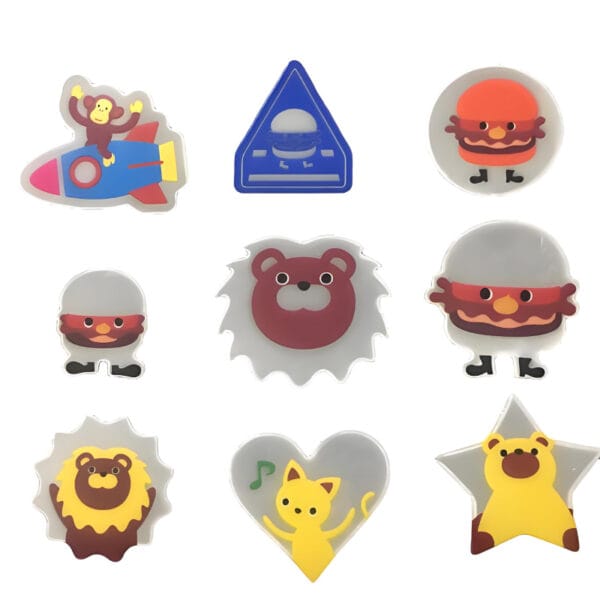 Cute PVC reflective stickers for children’s safety and backpacks