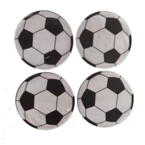 Black and white football reflective sticker for backpacks and bikes