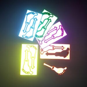 Reflective Footprint Direction Sticker
