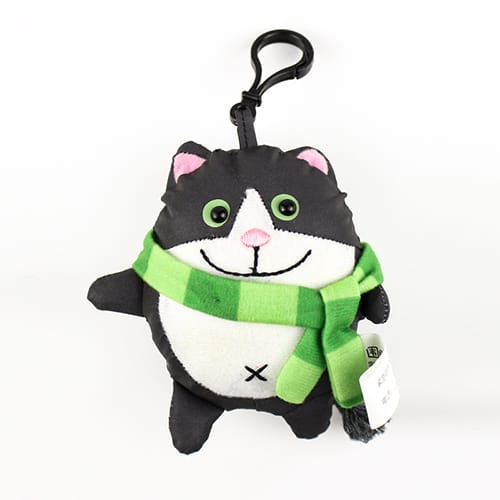 Fabric and plush reflective keychains made with reflective cloth and PP cotton for safety and promotion