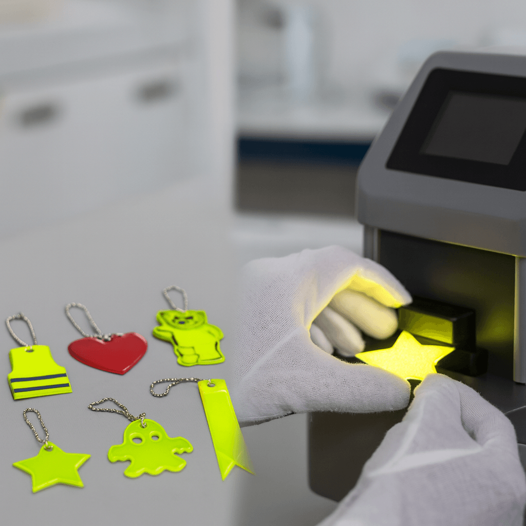 reflective keychain quality testing hi vis