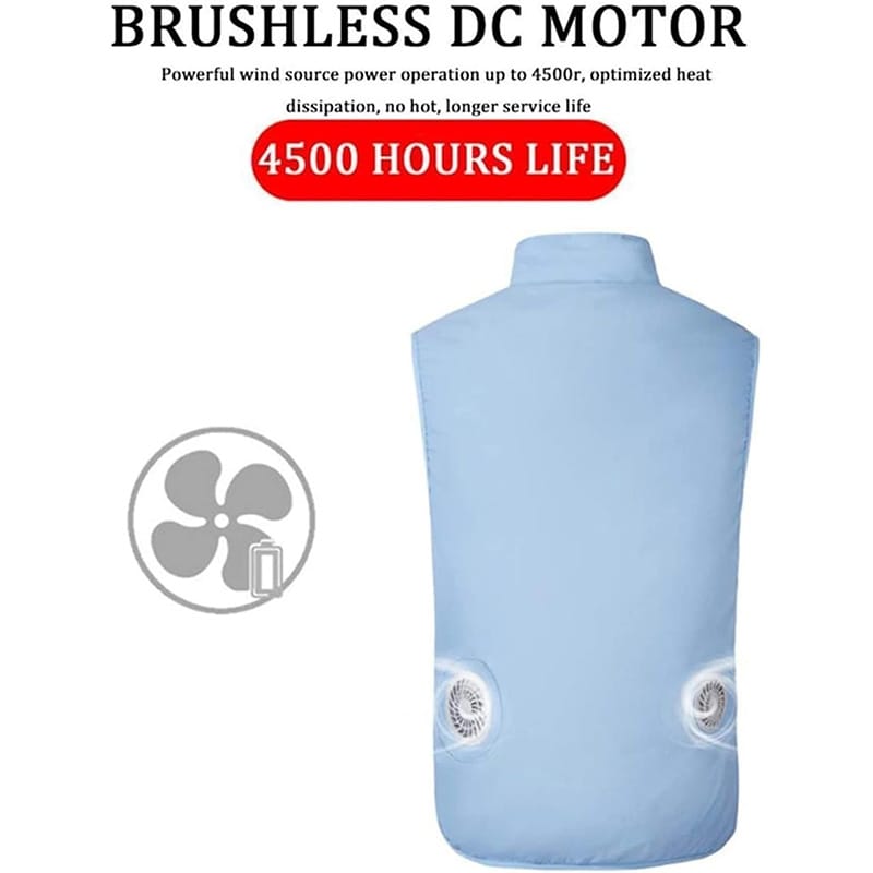 cooling jacket with fan showing dual fan cooling on back