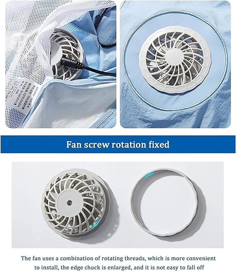 cooling jacket with fan installation steps screw lock design