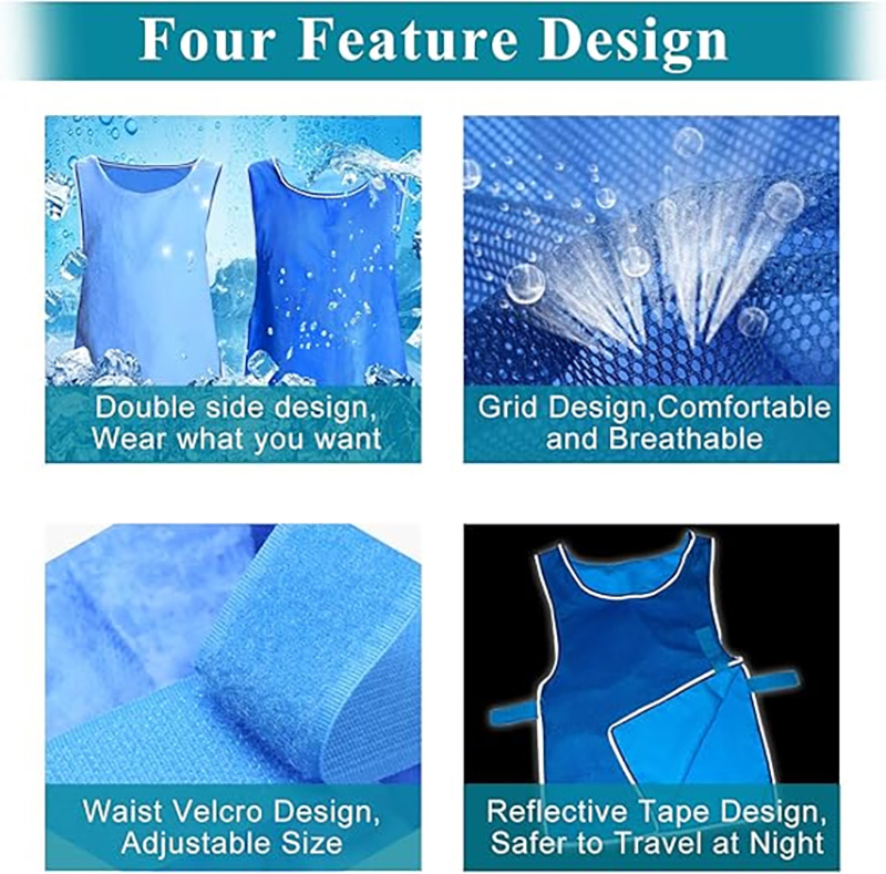 evaporative cooling vest adjustable breathable reusable