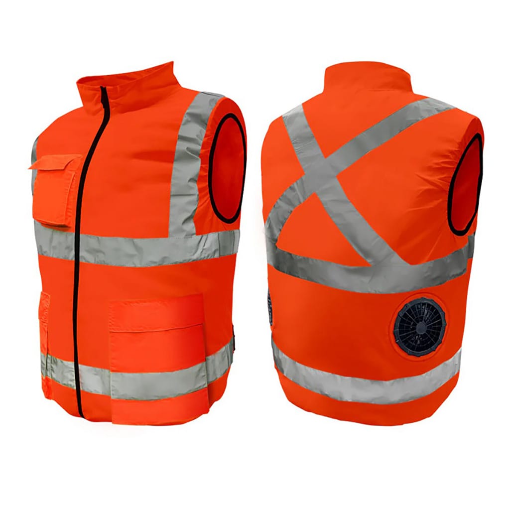 hi vis Fan Cooling safety Vests