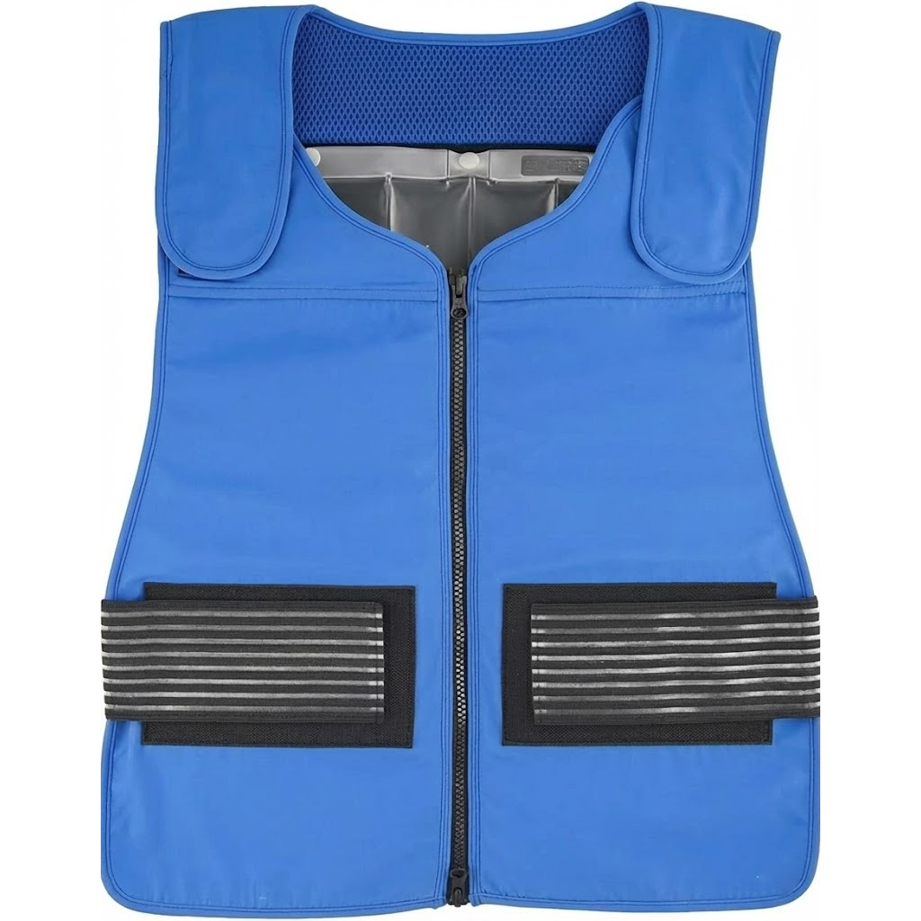 pcm cooling vest with adjustable waist design