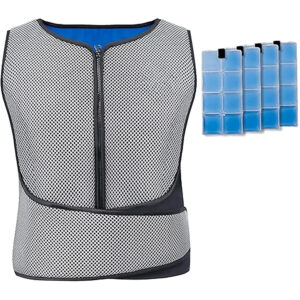 phase change material cooling vest front design