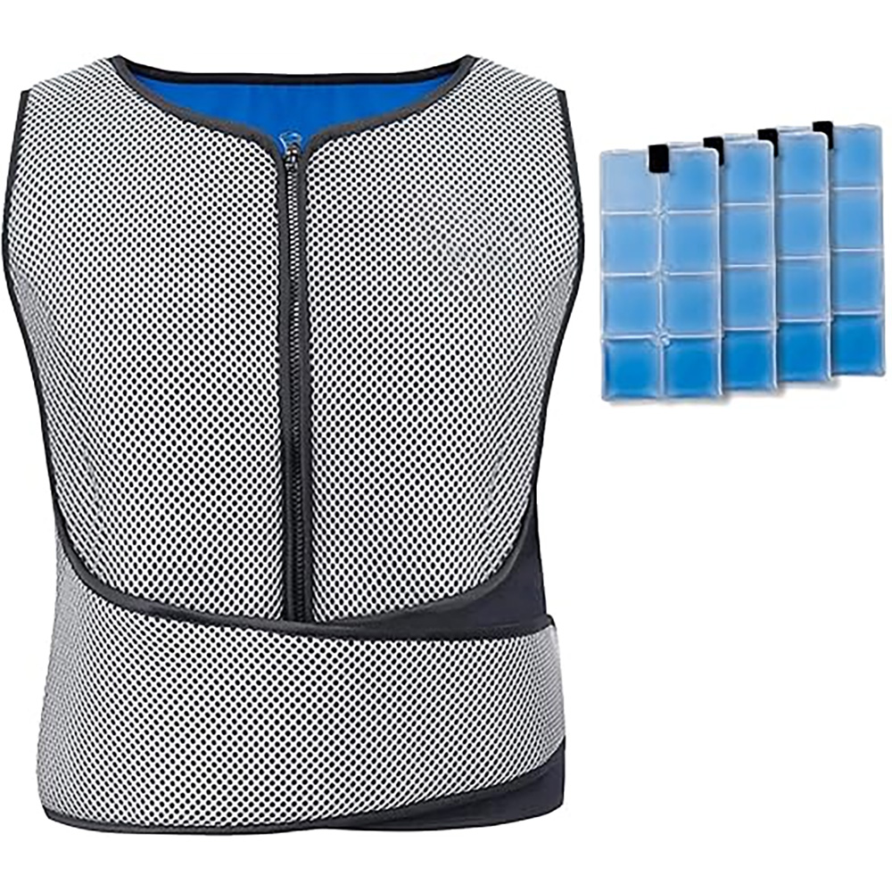 phase change material cooling vest front design