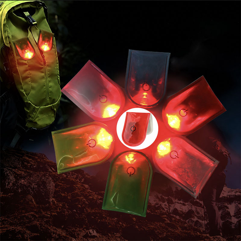 reflective led magnetic clip night safety
