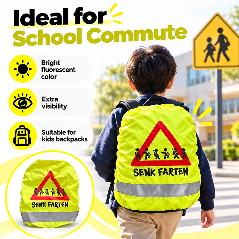 kids reflective backpack cover school commute